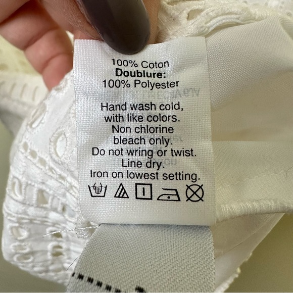 NWT Madewell White Eyelet Sleeveless Dress Size 6 - Picture 10 of 10